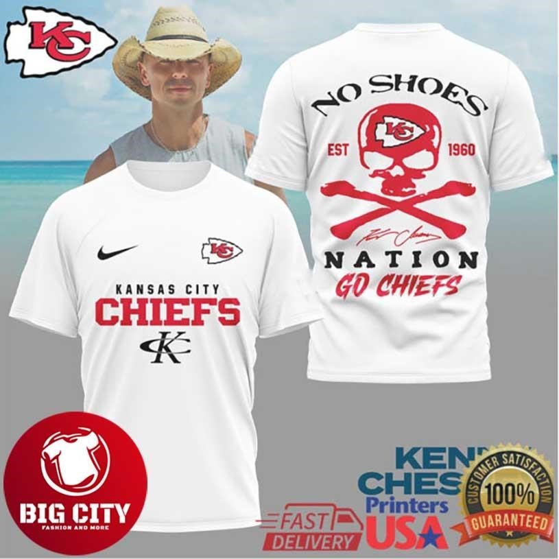 Kenny Chesney No Shoes Nation x Kansas City Chiefs Graphic Two Sided Shirt