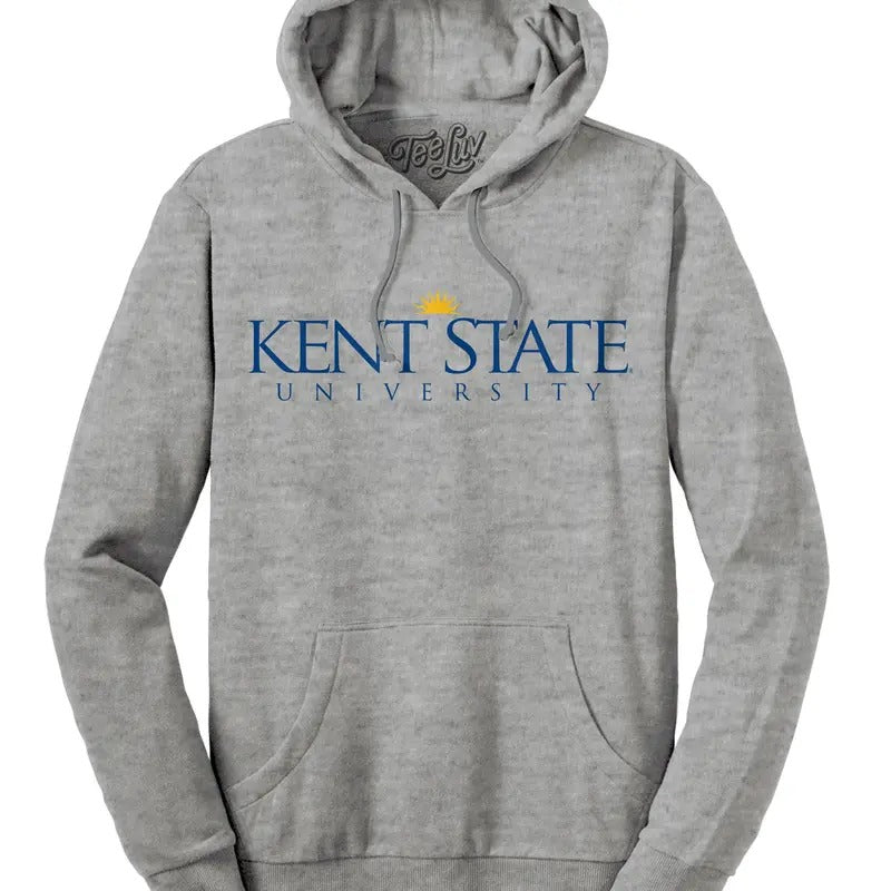 Kent State University Hooded Sweatshirt - Oxford Gray T-Shirts, Hoodie | UrbanDripWear.com