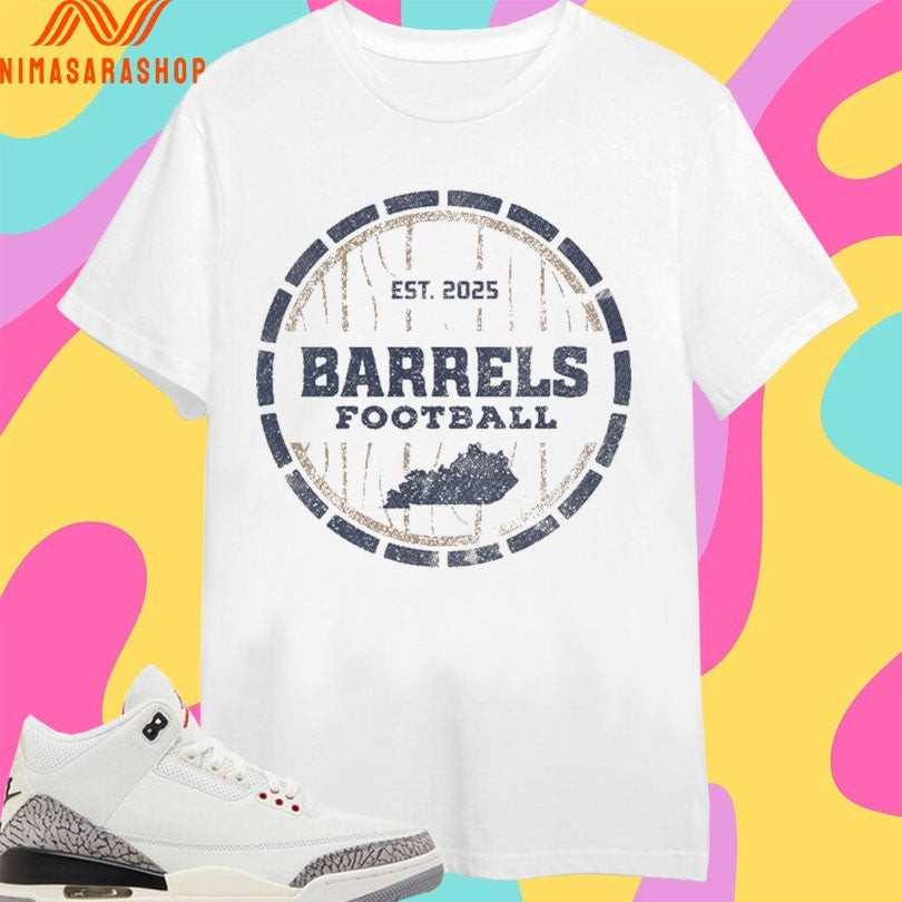 Kentucky Barrels Distillery Circle Youth Football Est 2025 Shirts