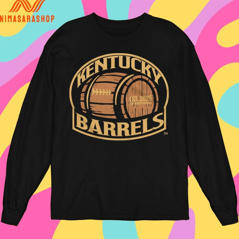 Kentucky Barrels Main Logo Est 2025 100 Proof Football Shirts