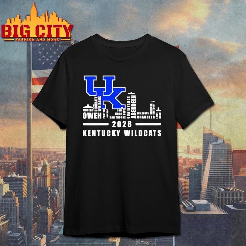 Kentucky Wildcats 2026 players names city skyline Shirt