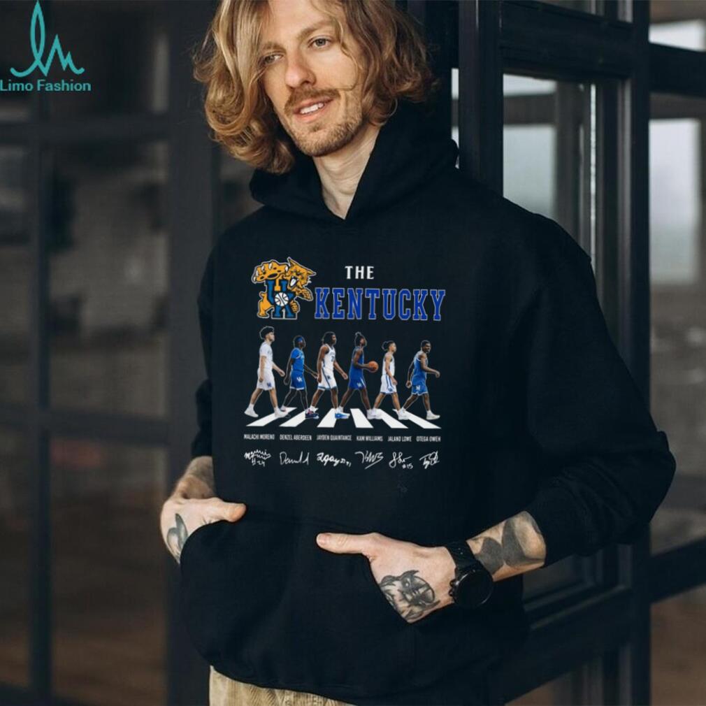 Kentucky Wildcats Abbey Road Basketball Team Signatures Coffee T Shirt