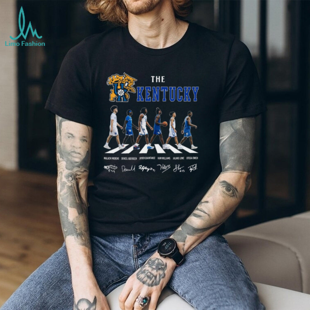 Kentucky Wildcats Abbey Road Basketball Team Signatures Coffee T Shirt
