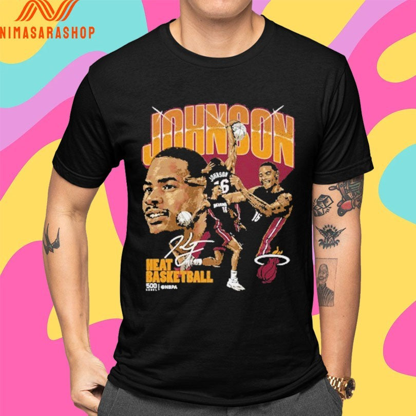Keshad Johnson Miami Heat Basketball Collage Shirts