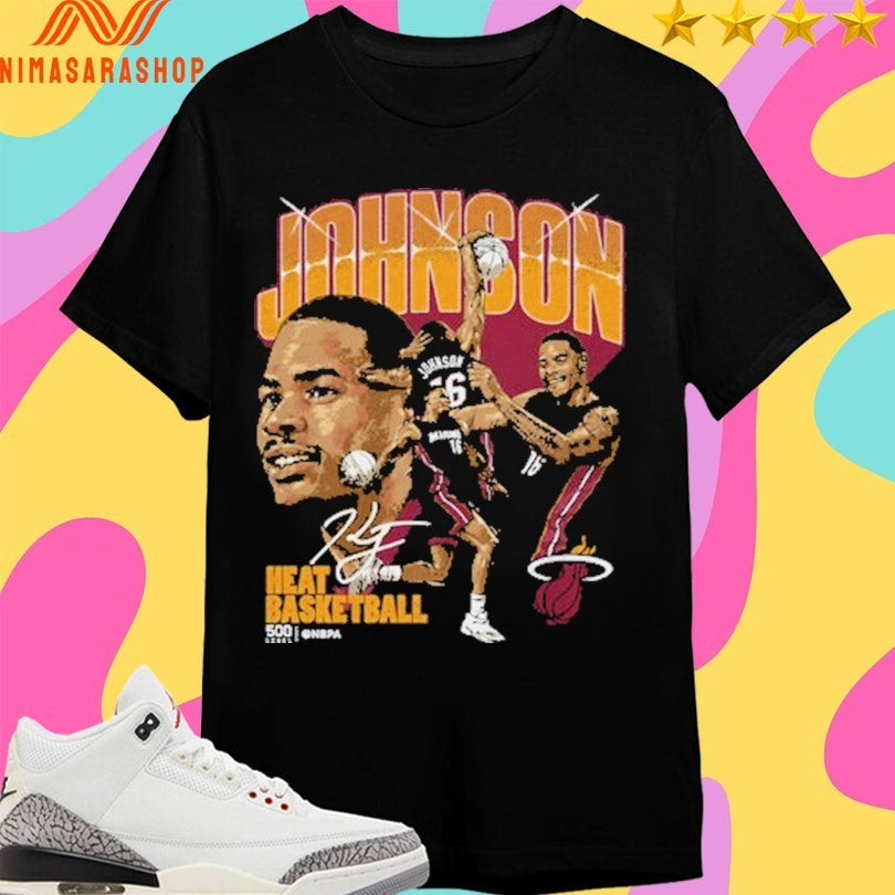 Keshad Johnson Miami Heat Basketball Collage Shirts