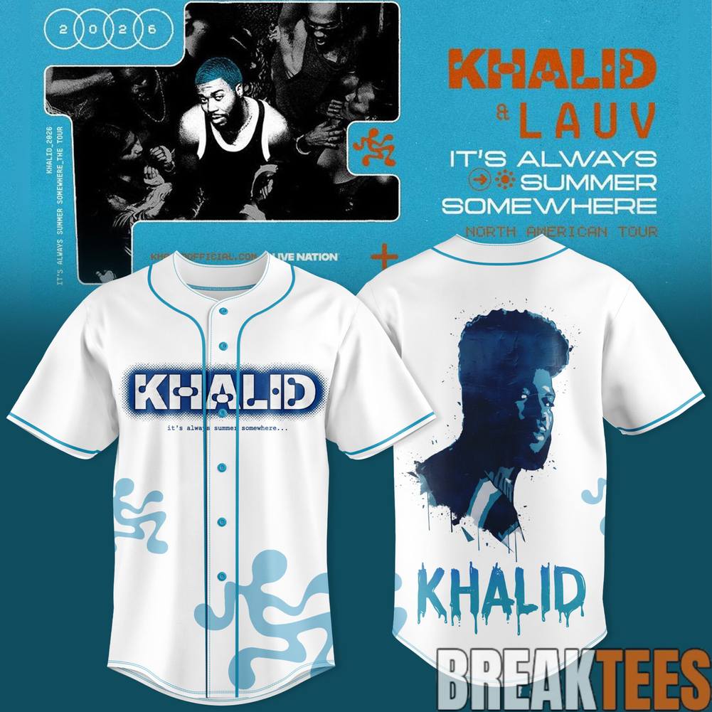 Khalid It’s Always Summer Somewhere Tour 2026 Baseball Jersey
