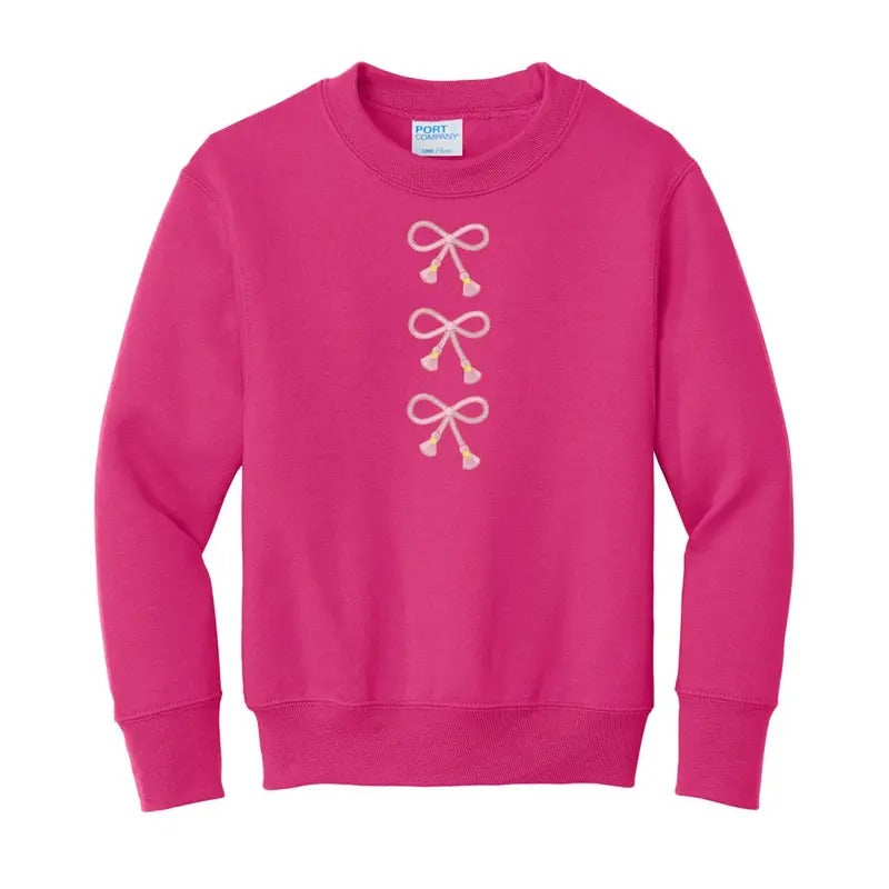 Kids Embroidered Tasseled 'Bows' Sweatshirt T-Shirts, Hoodie | UrbanDripWear.com