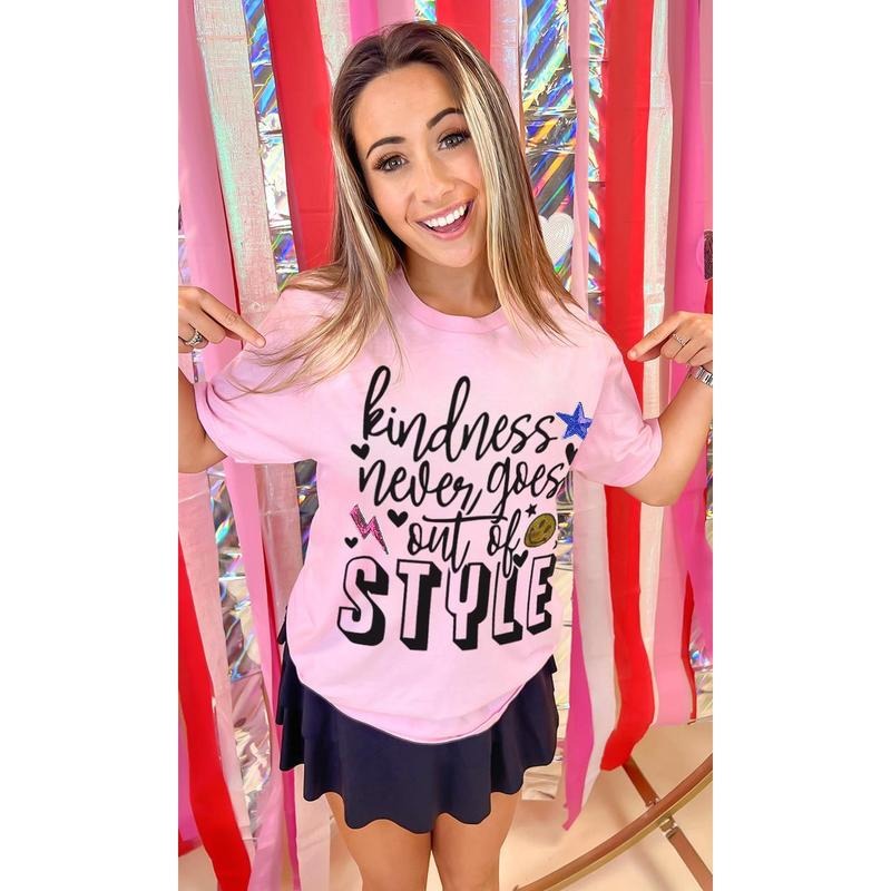 Kindness Never Goes Out of Style Sequin Graphic T-Shirt Hoodie, Sweatshirt | UrbanDripWear.com