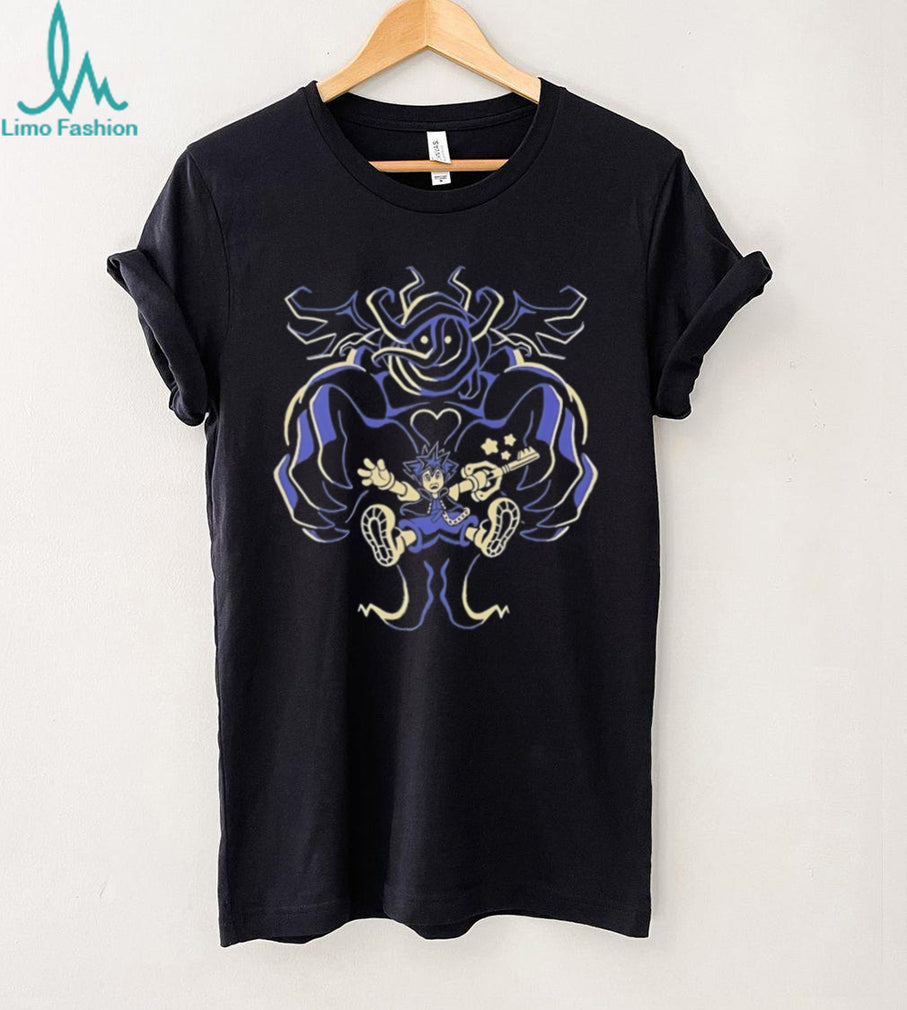 Kingdom Hearts Sora vs Darkside Shadow Heartless Graphic T Shirt