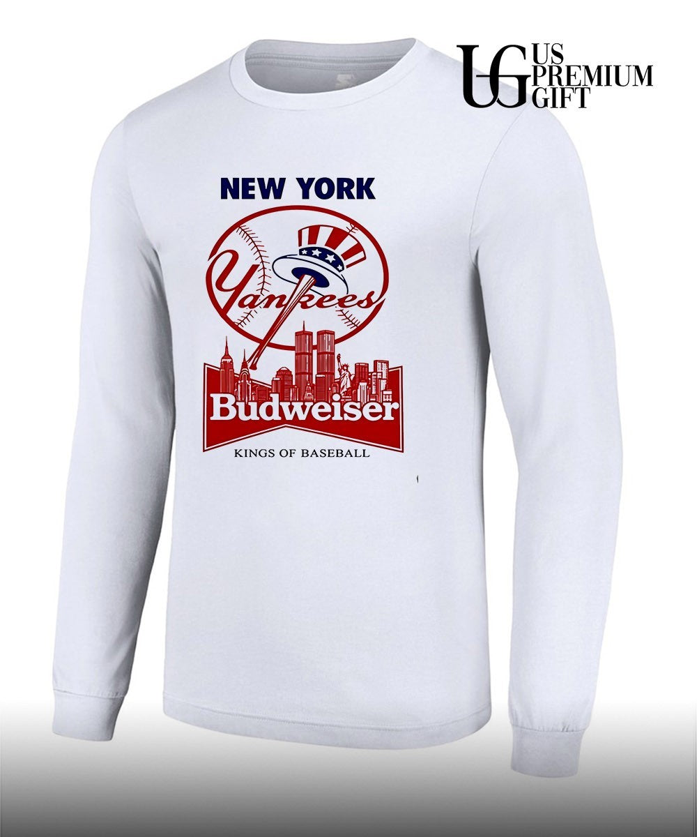 Kings of Baseball New York Yankees Budweiser Landmark Skyline shirt