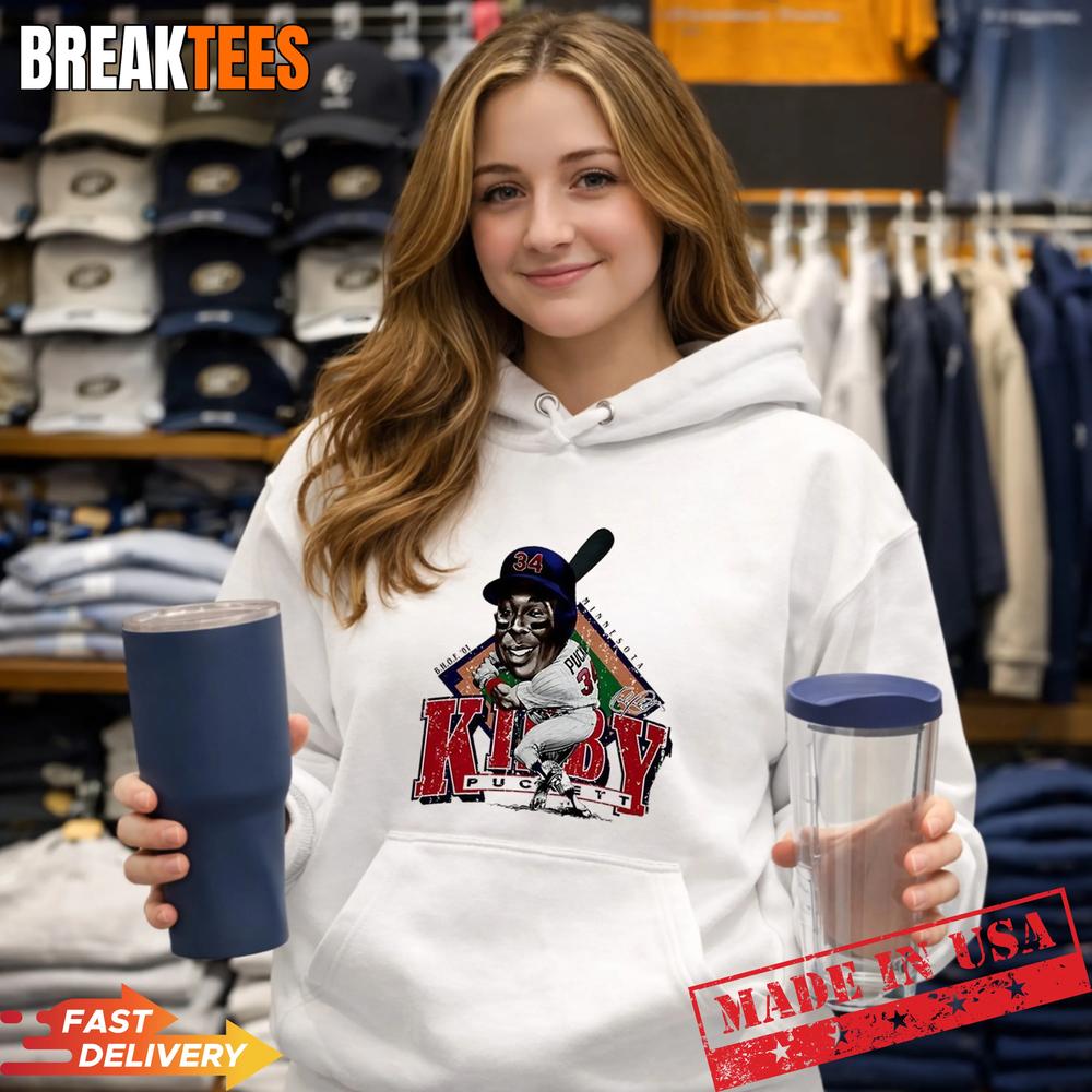 Kirby Puckett Minnesota Twins MLB Signature Caricature T-Shirt