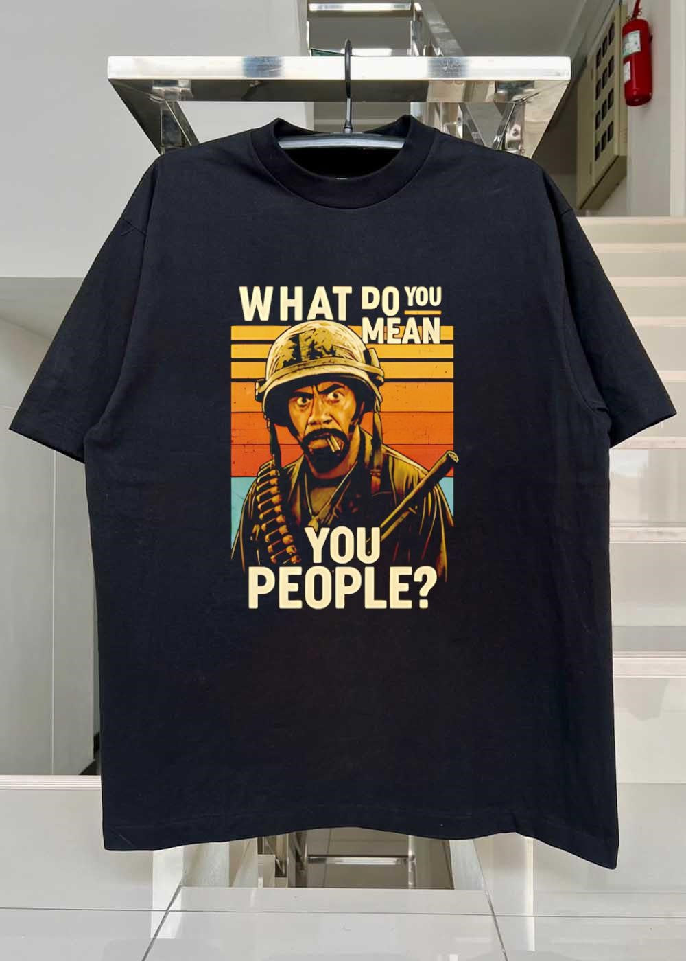 Kirk Lazarus Confronting What Do You Mean You People Tropic Thunder T-Shirt