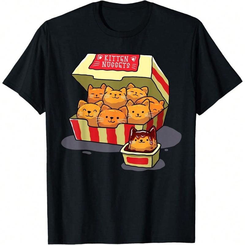 Kitten Nuggets Food Pun Cat Lover Gift Chicken Nuggets T-Shirt Hoodie, Sweatshirt | UrbanDripWear.com