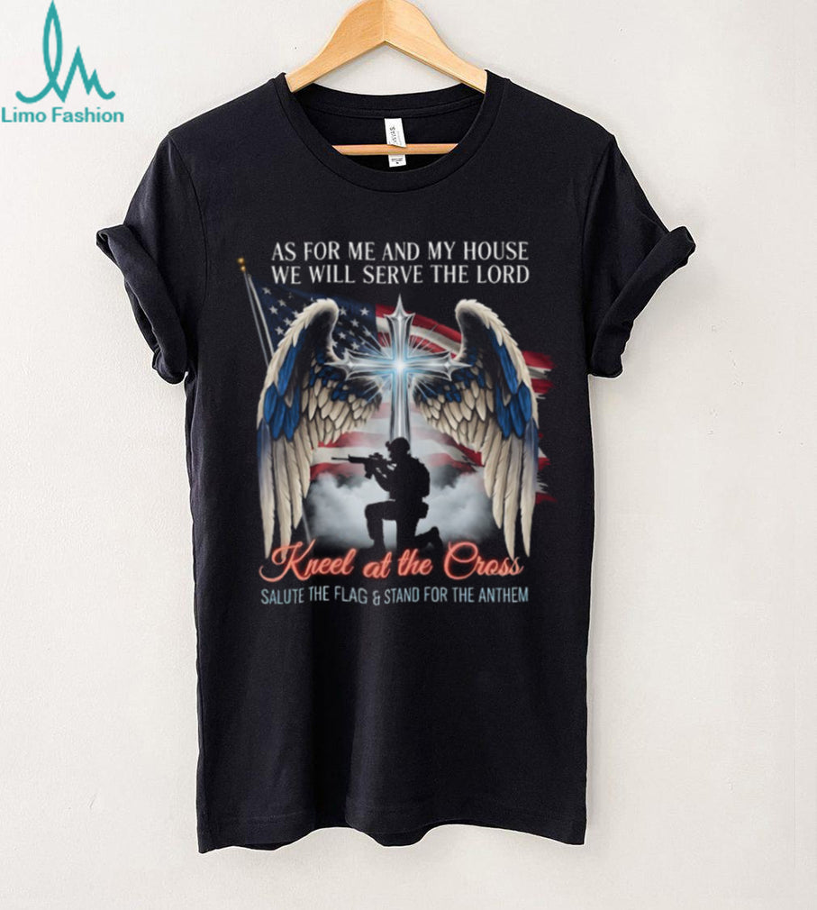 Kneel At The Cross Salute The Flag Christian Patriot T Shirt