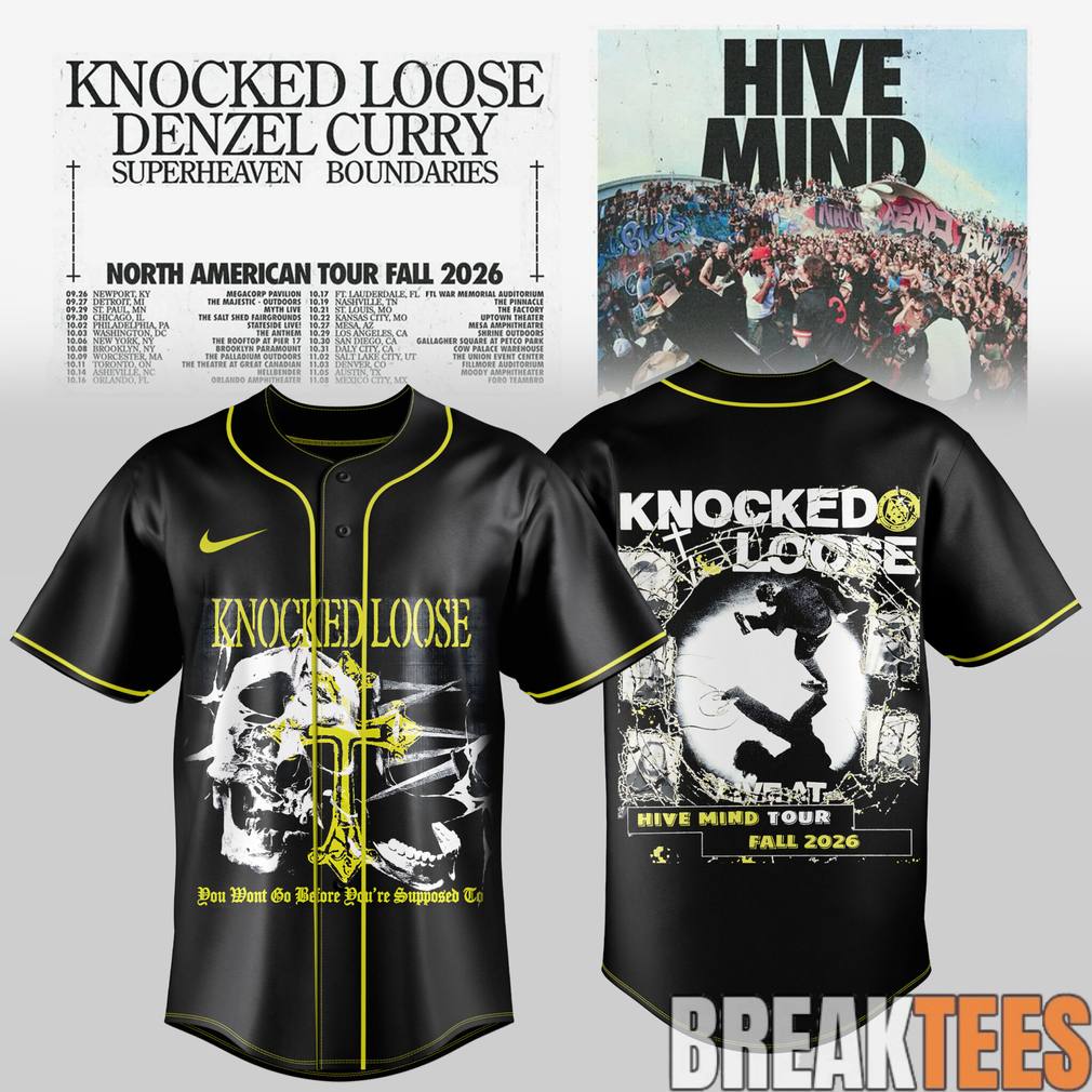 Knocked Loose Hive Mind Tour 2026 Baseball Jersey