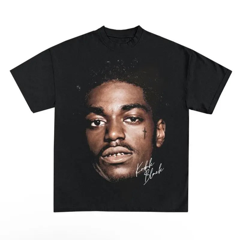 Kodakk Black Big face Iconic T-Shirt, Classic Rapper Graphic Tee Hoodie, Sweatshirt | UrbanDripWear.com