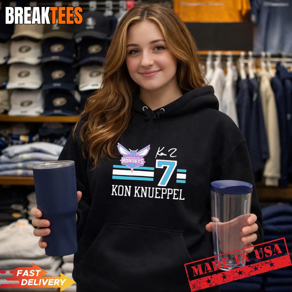 Kon Knueppel 7 Charlotte Hornets 2026 NBA Playoff signature T-Shirt