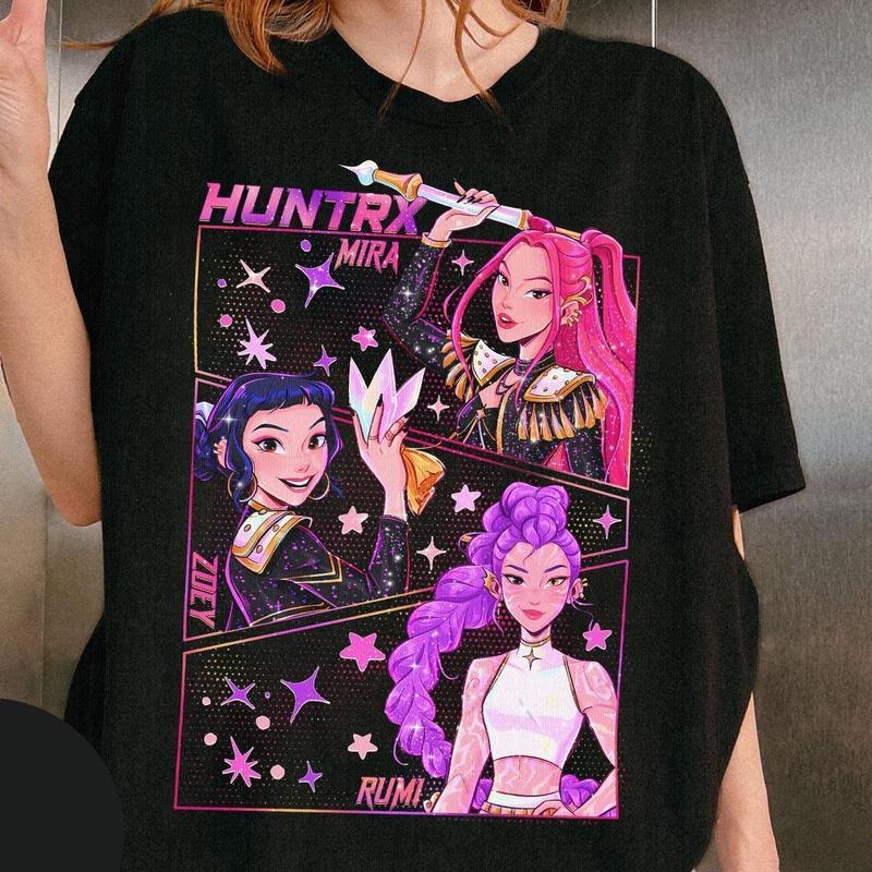 Kpop Demon Hunters Jinu Manga Graphic Tee, Kpop Huntrix Demon Hunter Youth Shirt, Saja Girls Kpop T-Shirt for Men, Women...