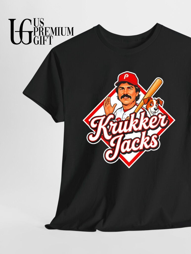 Krukker Jacks Philadelphia Phillies Baseball Player with Dog mascot shirt