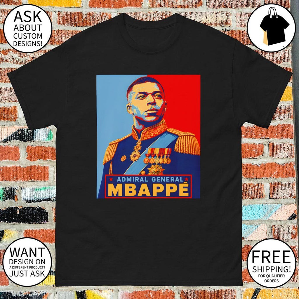 Kylian Mbappe Admiral General Propaganda Style Football Graphic shirt