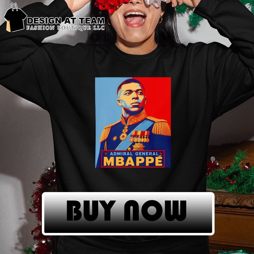 Kylian Mbappe Admiral General Propaganda Style Football Graphic shirt
