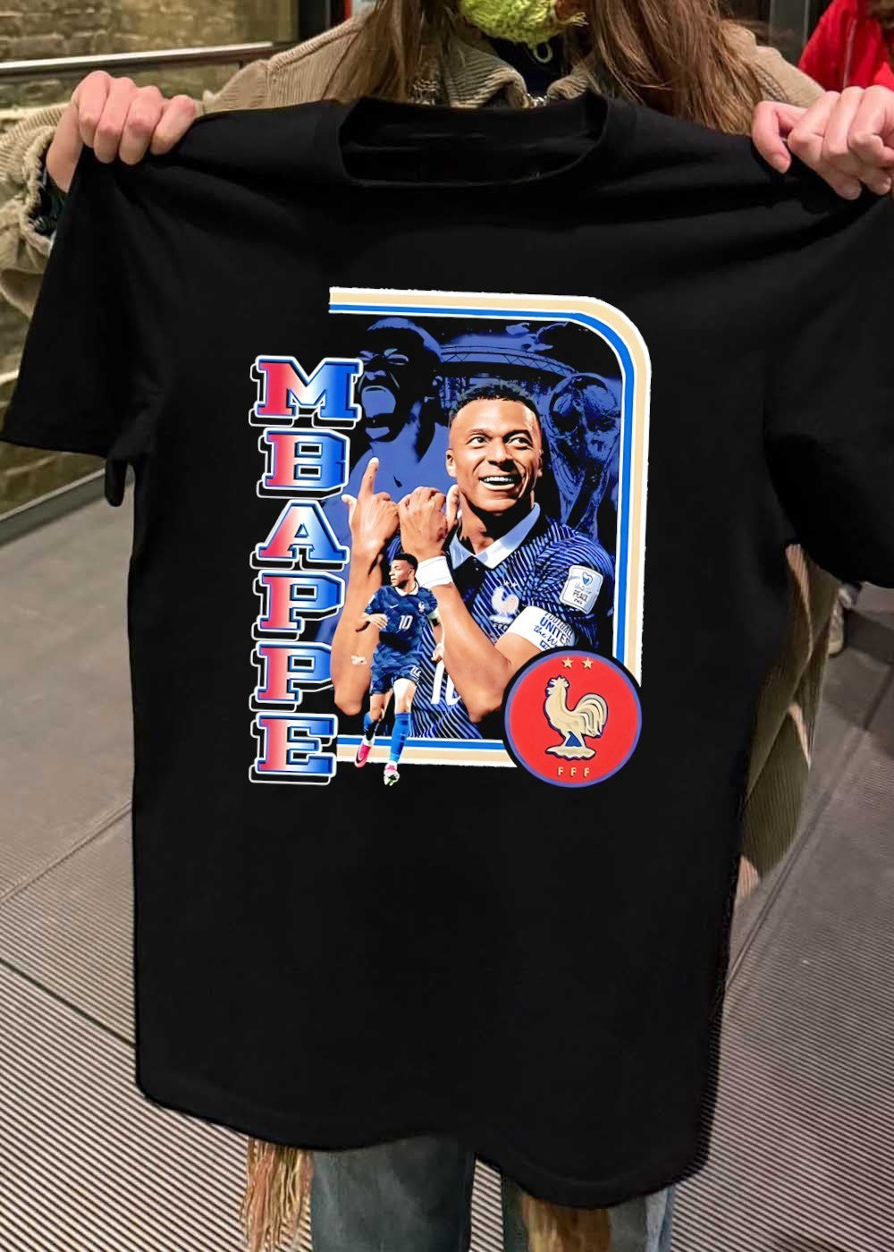 Kylian Mbappe Pointing Goal Celebration MBAPPE France Soccer T-Shirt