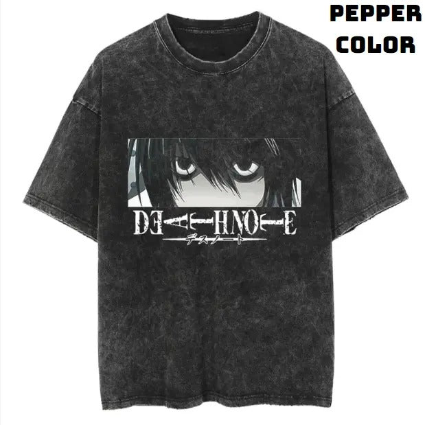 L Tyuzaki Vintage Tee, L Tyuzaki T-Shirt, Death Note Shirt, Vintage Graphic Tees, Unisex Anime Manga Shirt Top Menswear...