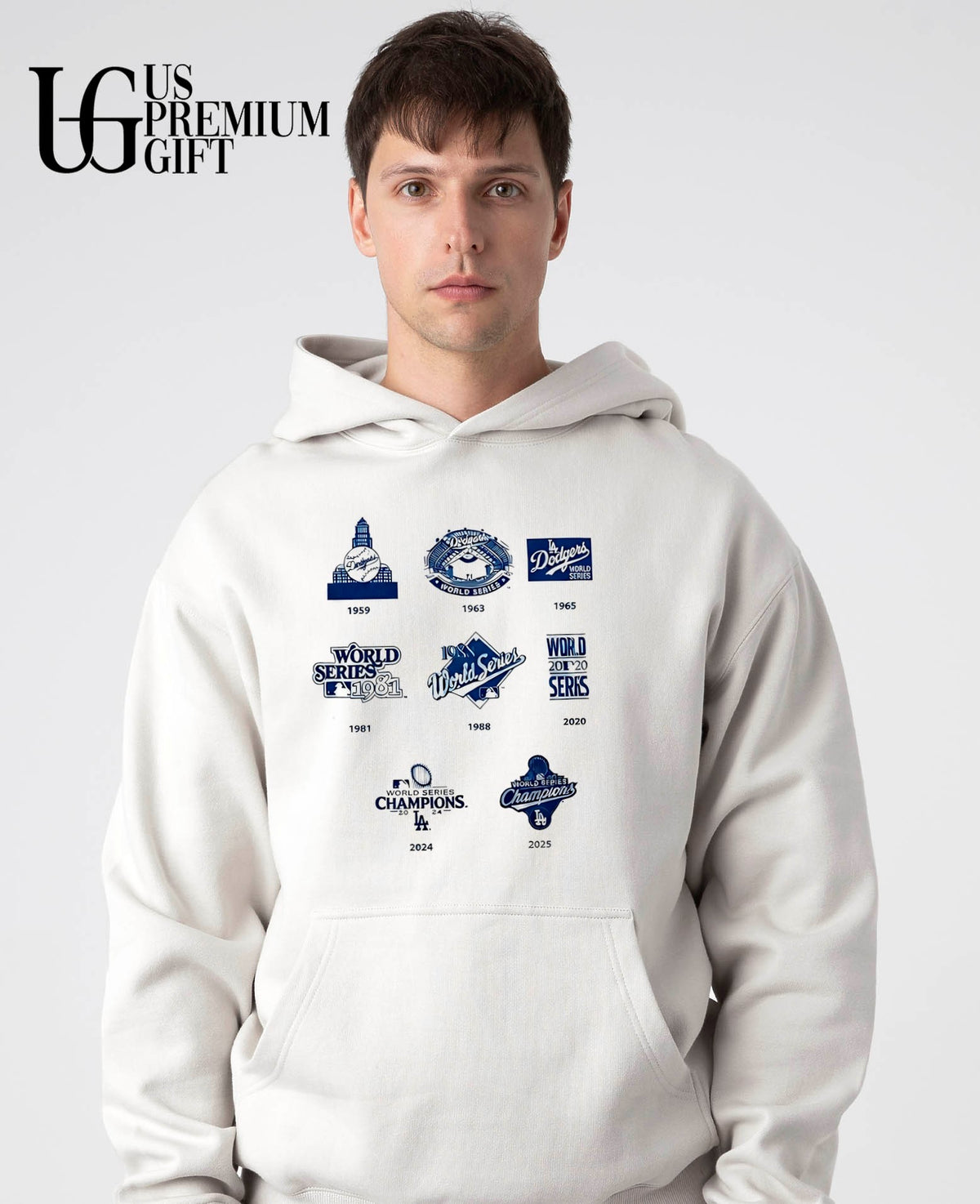 LA Dodgers World Series logo 1959 1963 2025 shirt