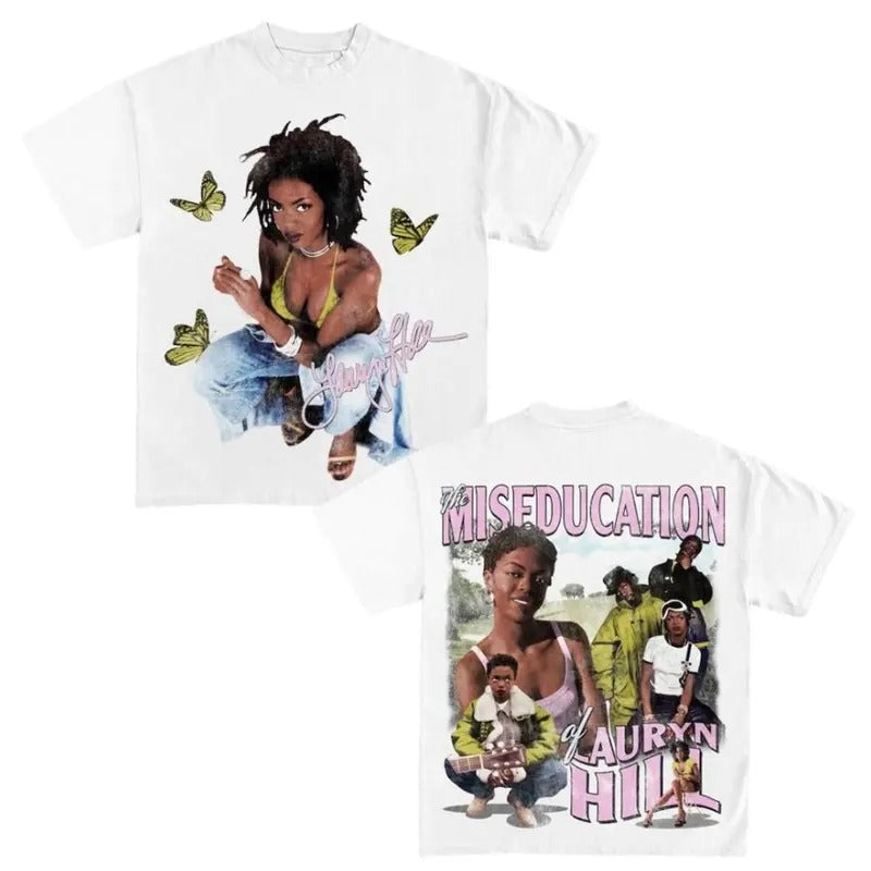 LAURYN HILL T-SHIRT - 2 SIDE Graphic Tee Hoodie, Sweatshirt | UrbanDripWear.com