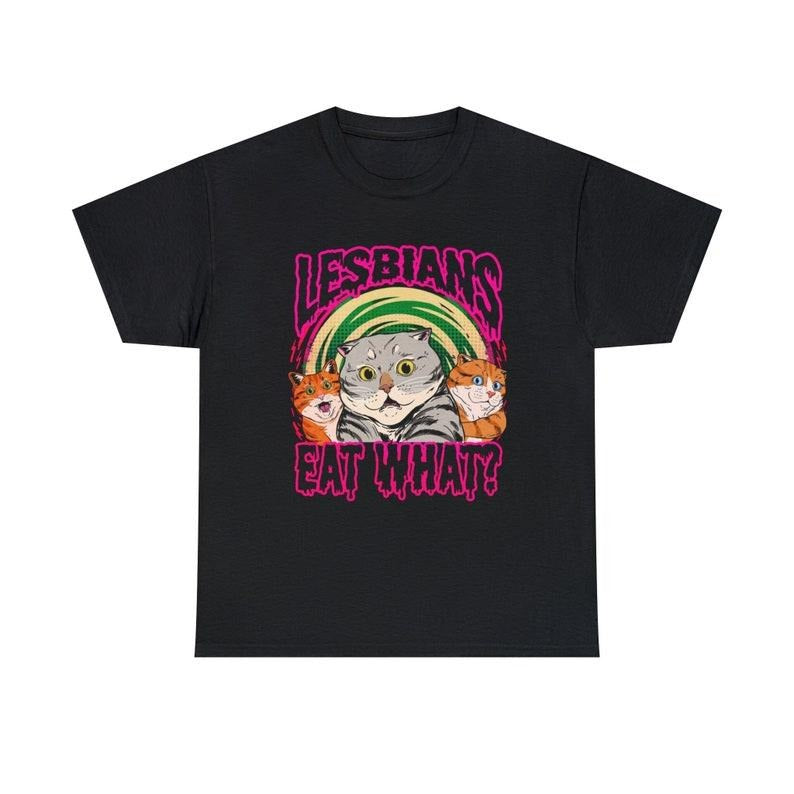 LGBT Lesbian Eat What Cat Vintage T-Shirt, Busy Thinking Shirt, Lesbian Shirt, Pride Month Shirt, For LGBT Shirt Unisex...