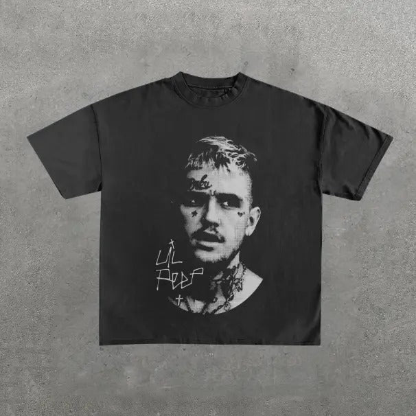 LIL PEEP T-Shirt, Vintage LIL PEEP Graphic Tee, Music Rap Tee, Hip Hop, R&B, Pop, Y2k, Unisex T-Shirt, Gift For Men Women...