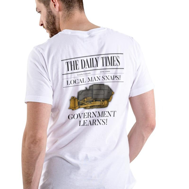 LOCAL MAN SNAPS, THE DAILY TIMES, GOVERNMENT LEARNS T Shirt, Unisex Cotton Hoodie, Sweatshirt | UrbanDripWear.com