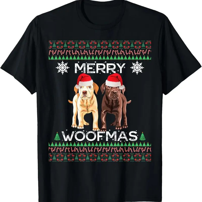 Labrador Christmas Ugly Yellow Lab Chocolate Labrador T-Shirt Hoodie, Sweatshirt | UrbanDripWear.com