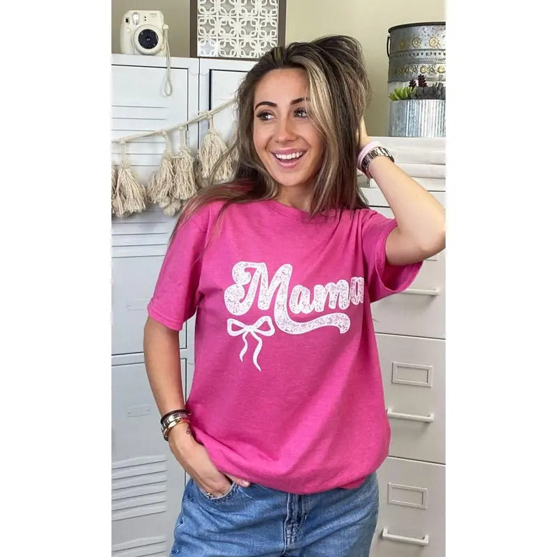 Lace Mama Bow Graphic T-Shirt Hoodie, Sweatshirt | UrbanDripWear.com