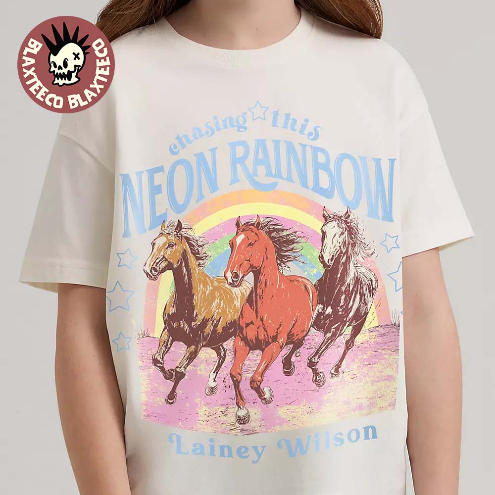 Lainey Wilson X Wrangler Chasing This Neon Rainbow T-Shirt
