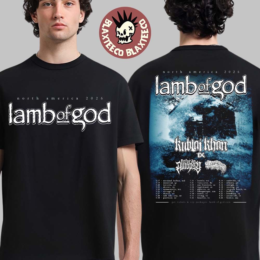 Lamb Of God The Heaviest Tour Of 2026 North America Schedule Dates Two Sided T-Shirt