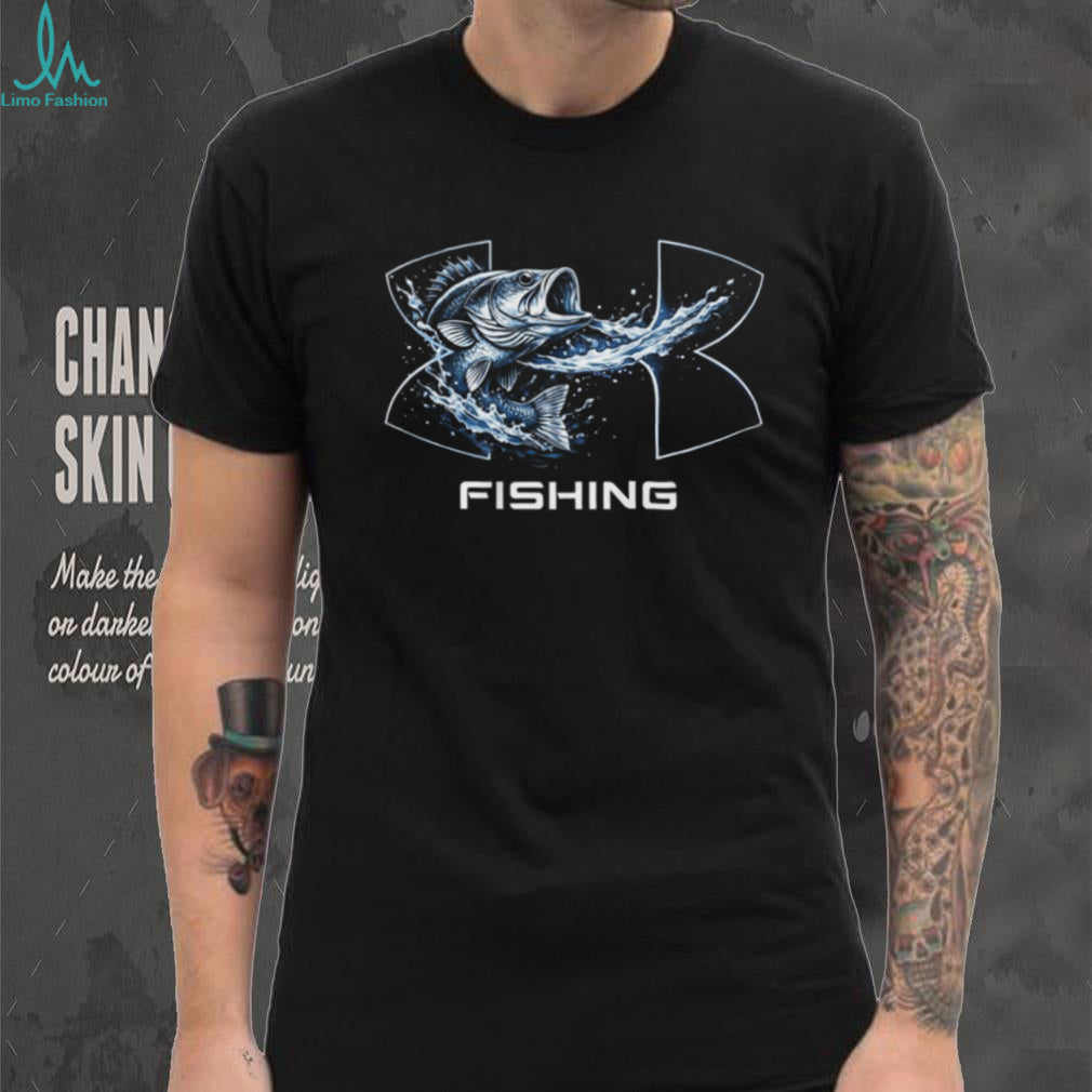 Large Mouth Bass Fishing Graphic T Shirt Under Armour Style Logo