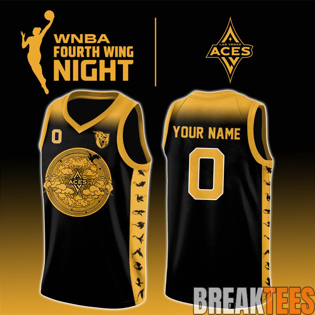 Las Vegas Aces x Fourth Wing Night 2026 Custom Basketball Jersey