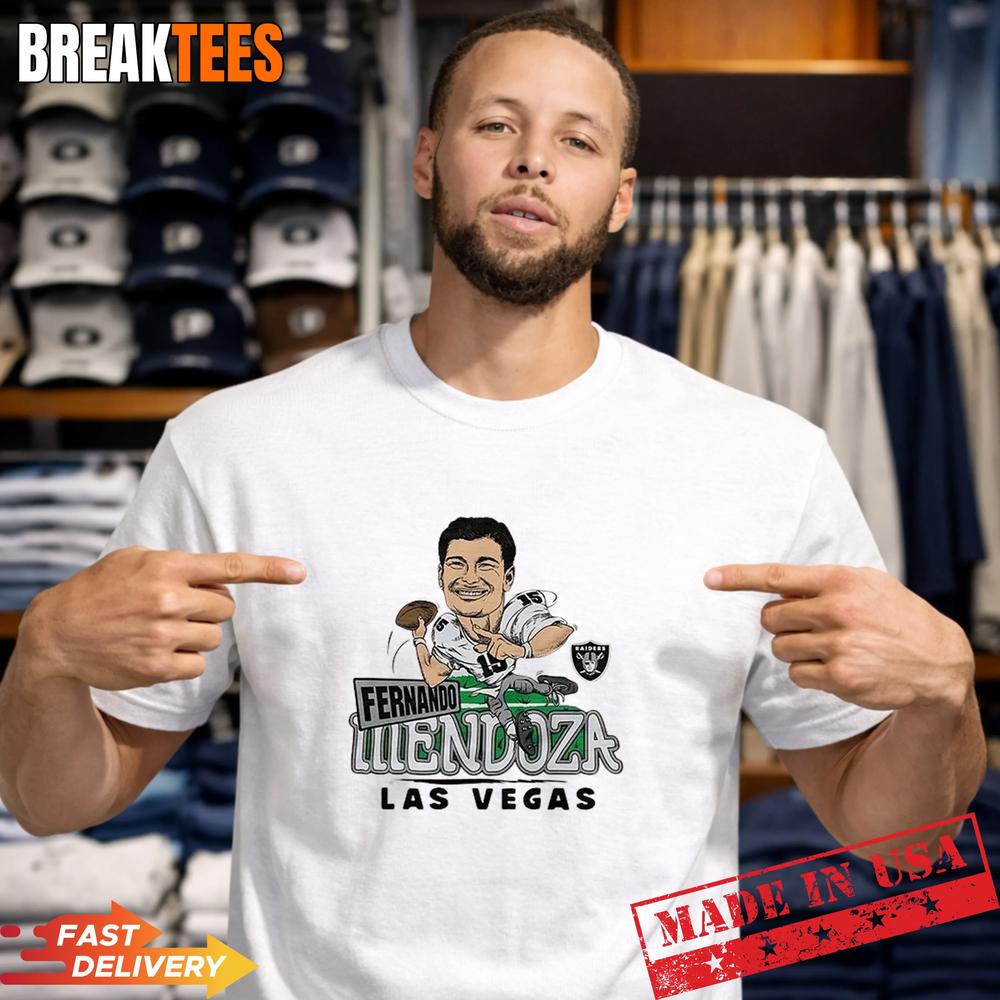 Las Vegas Raiders Fernando Mendoza Heisman Trophy caricature T-Shirt