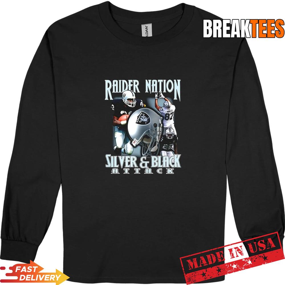 Las Vegas Raiders NFL Nation silver and black attack T-Shirt