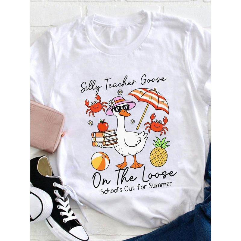 Last Day of Teacher Goose shirt, Schools Out For Summer Silly Goose Teacher shirt, End of Year Teacher shirt, Funny...