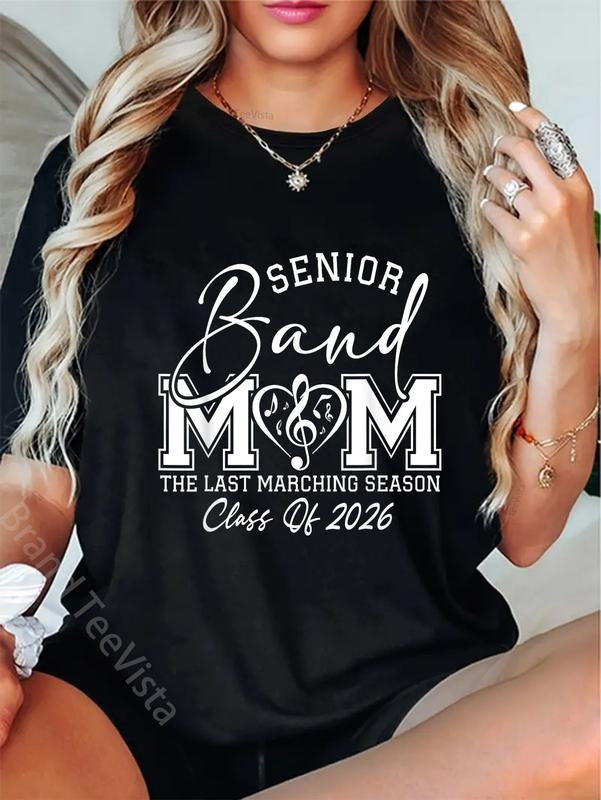 100% cotton Senior Band Mom 2026 /Last Marching Season T-Shirt women graphic shirts Hoodie, Sweatshirt | UrbanDripWear.com