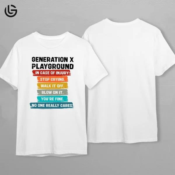 Latarshia Grant Store Generation X Funny T-Shirt 70s 80s Gen X Tee Playground Humor 40th Birthday Cotton Menswear Hoodie,...