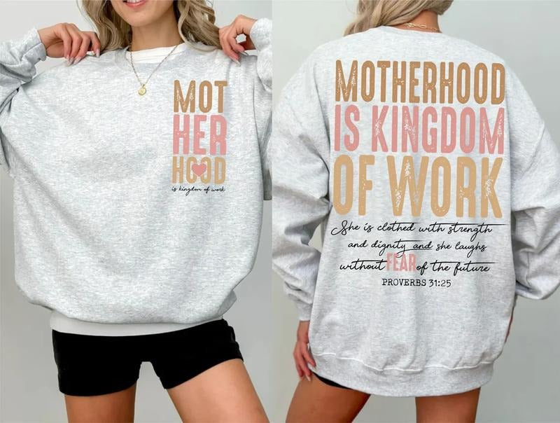Latarshia Grant Store Motherhood Christian Mom Shirt Motherhood is Kingdom Work Hoodie, Sweatshirt | UrbanDripWear.com