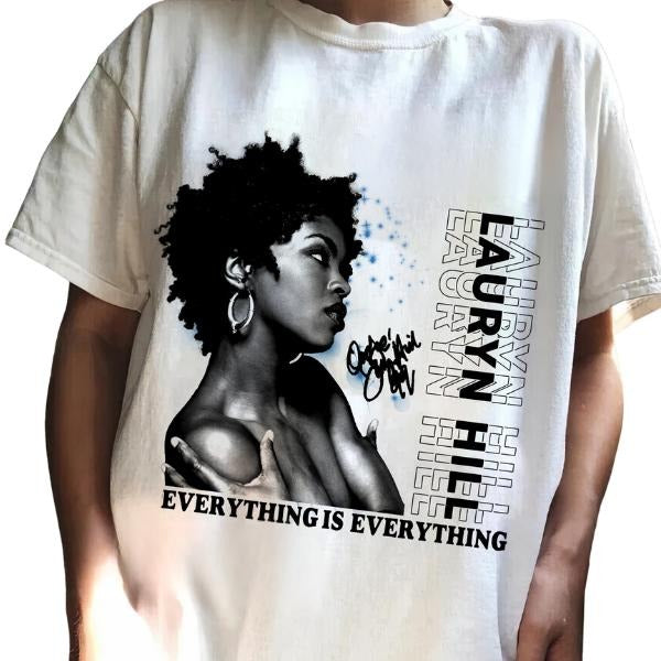 Lauryn H!ll Everything is Everything T-shirt, 90's Lauryn Hill Shirt, Retro Music Gift for Men Women Unisex T-shirt...