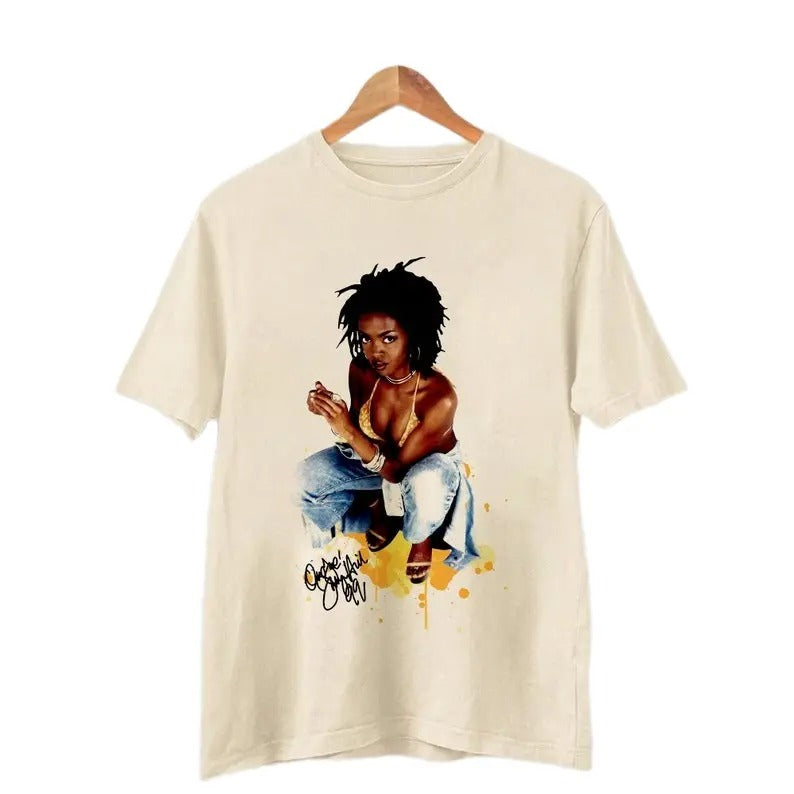 Lauryn Hill Country Music Shirt, Hip-Hop Lauryn Tour Shirt, Albums Gift for Men Women Unisex T-Shirt Classic Collar...