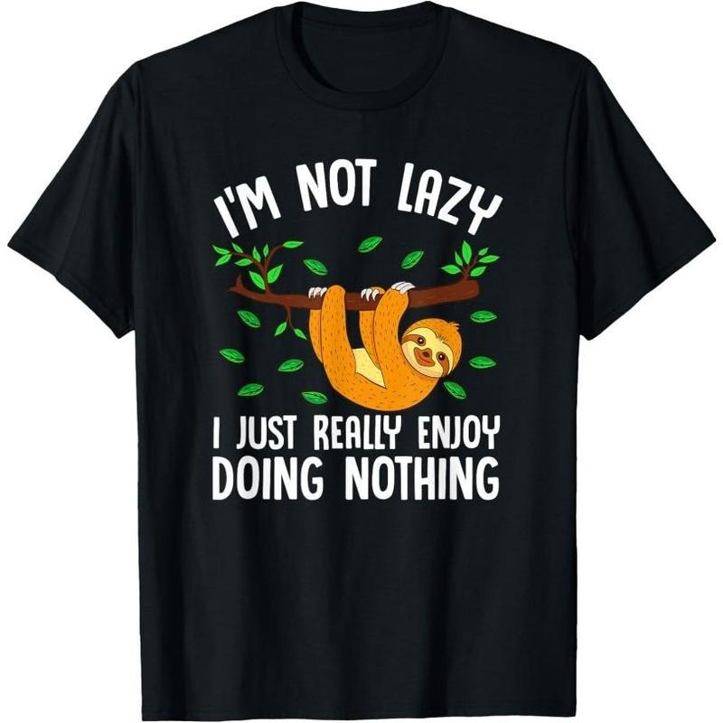 Lazy Sloth On A Tree Doing Nothing T-Shirt Made in USA Hoodie, Sweatshirt | UrbanDripWear.com