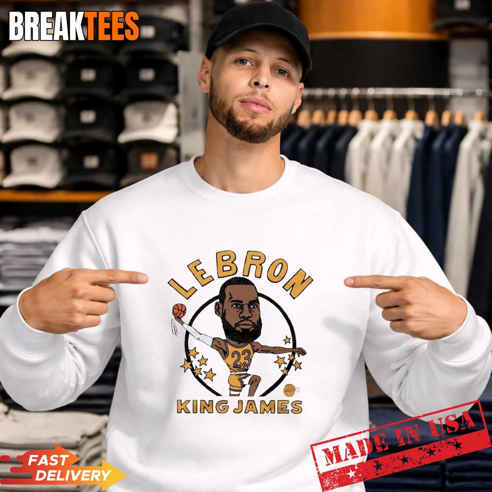 LeBron James Lakers NBA Caricature T-Shirt