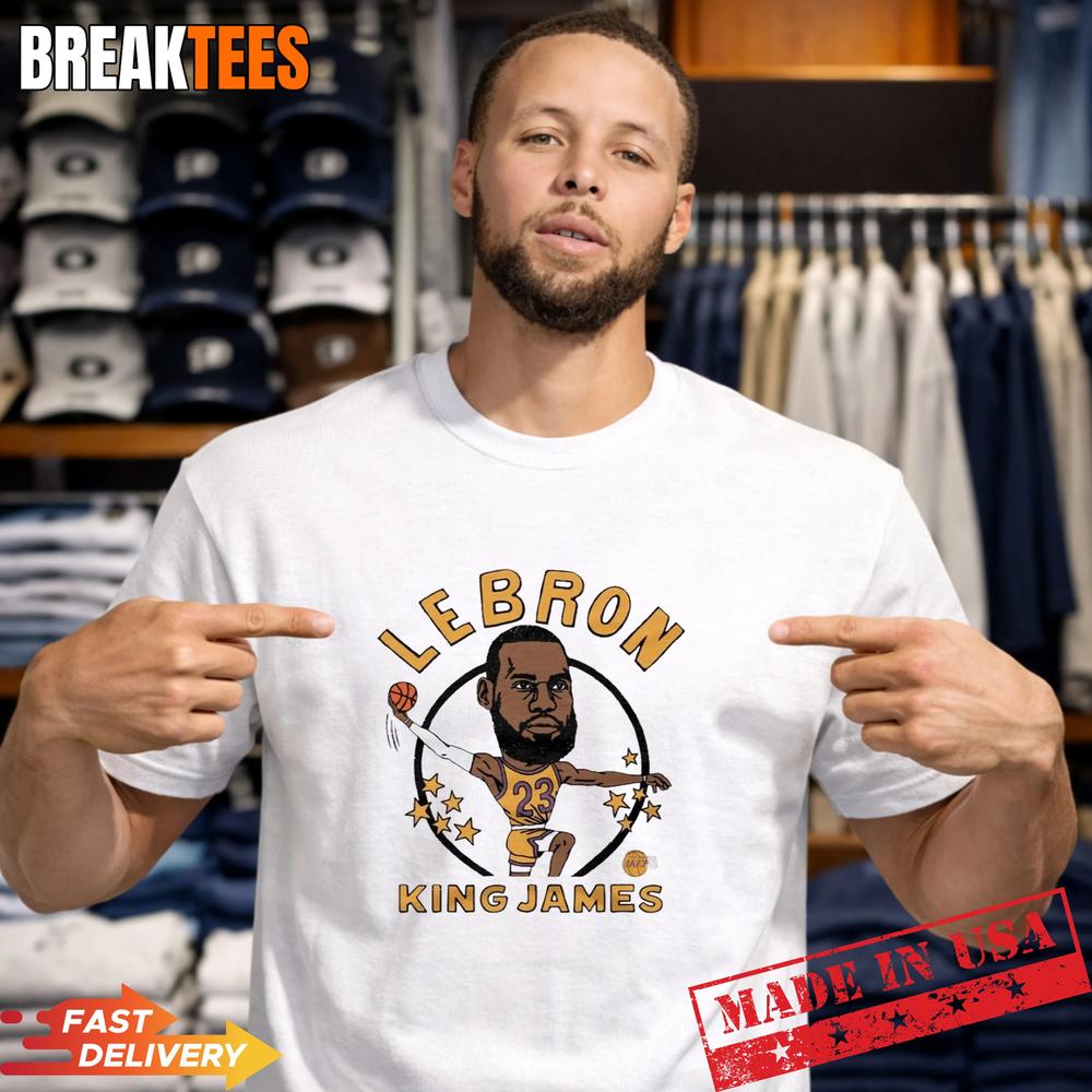 LeBron James Lakers NBA Caricature T-Shirt