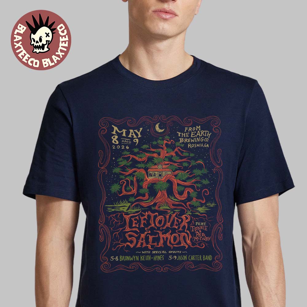 Leftover Salmon Roswell Georgia 2026 Venue Poster On May 8 And 9 2026 T-Shirt